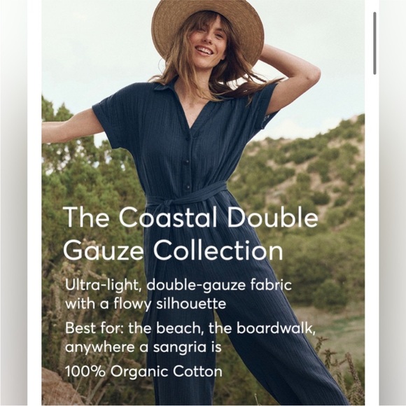 Pact Coastal Double Gauze 100% Organic Cotton Black Cami Maxi Dress with Pockets - Picture 5 of 10